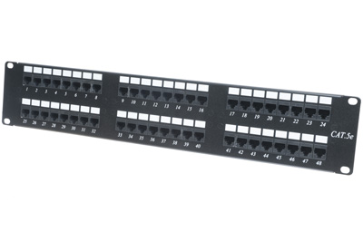 Patch panel 48-port Unshielded VIVANCO CAT.5E VCCPUF5482