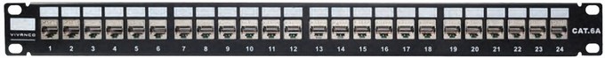 Patch panel 24-port Shielded VIVANCO CAT.6A VPCPSFA241