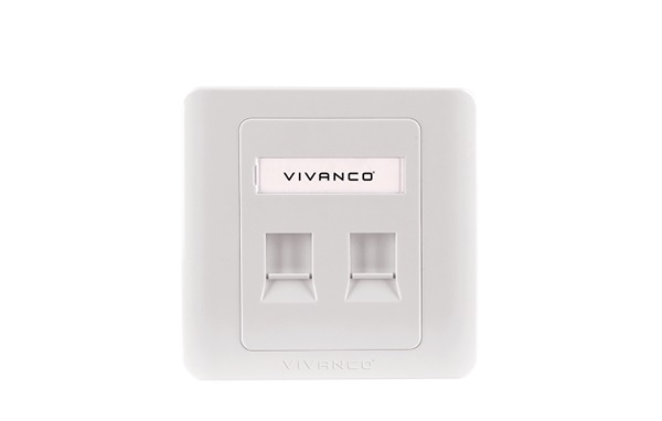 2-port Faceplate VIVANCO VCA20