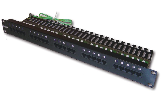 Patch panel for Telephone 25 port Dintek 19 inch (1402-01001)