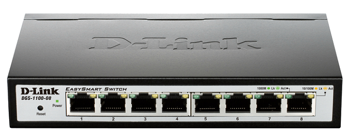 8 Port PoE Gigabit Smart Switch D-Link DGS-1100-08P