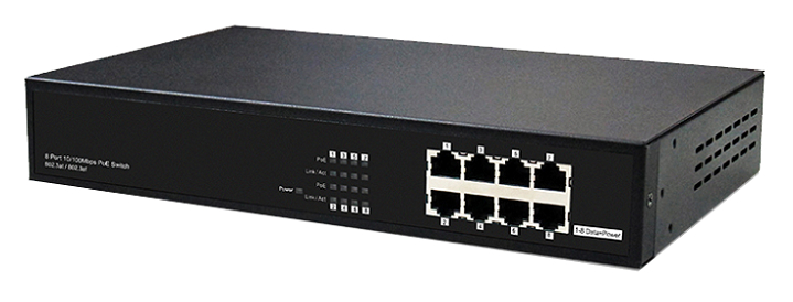 8-Port 10/100/1000Mbps PoE Switch IONNET IGS-804 (130Watt)