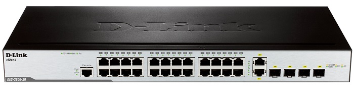 24-Port Smart Switch + 4 Slot SFP D-Link DES-3200-28	