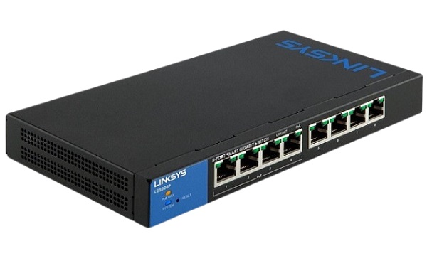 8-Port Business Smart Gigabit PoE+ Switch LINKSYS LGS308P