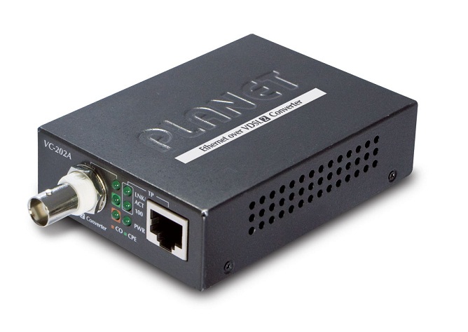 1-Port 10/100Base-TX + 1-Port BNC Ethernet over Coaxial Extender PLANET VC-202A