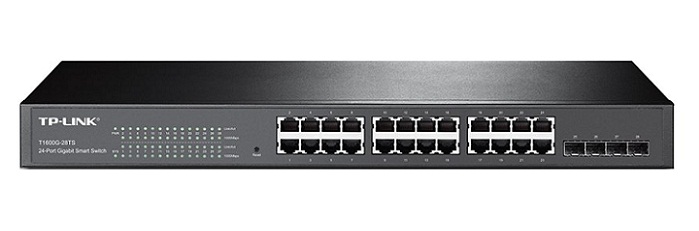 JetStream 24-Port Gigabit Smart Switch with 4 SFP Slots TP-Link T1600G-28TS (TL-SG2424)