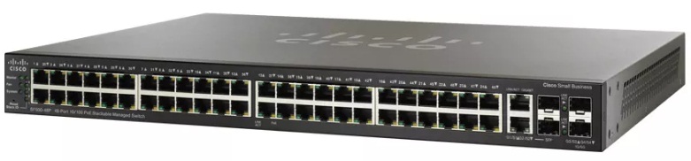 48-port 10/100Mbps + 4-Port Gigabit Stackable Managed Switch Cisco SF500-48-K9-G5