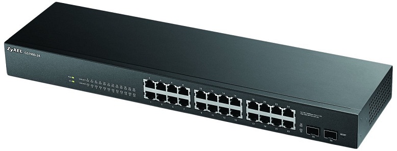 24-port GbE + 2 SFP Smart Managed Switch ZyXEL GS1900-24