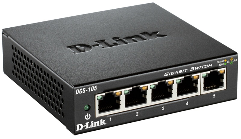 5-Port Gigabit Unmanaged Desktop Switch D-Link DGS-105