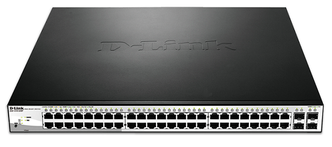 48-port PoE Gigabit Smart Switch + 4 Slot SFP D-LINK DGS-1210-52MP