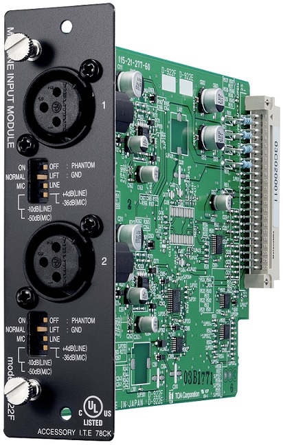 Module Mic/line 2 kênh TOA D-922F