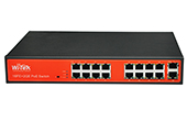 Switch PoE WITEK | 16 port 10/100Mbps + 2 port 100/1000Mbps PoE Switch WITEK WI-PS118G