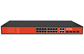 Switch PoE WITEK | 16 port 10/100Mbps 48V PoE Switch WITEK WI-PS120GF