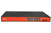 Switch PoE WITEK | 16GE+2SFP port Full Gigabit 48V PoE Switch WITEK WI-PS318GF