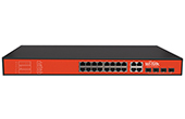 Switch PoE WITEK | 16 port 10/100Mbps 24V PoE Switch WITEK WI-PS120GF-24V