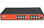 Switch PoE WITEK | 16FE+2Gigabit port 24V PoE Switch WITEK WI-PS118GR