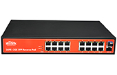 Switch PoE WITEK | 16FE+2SFP port 24V PoE Switch WITEK WI-PS118GFR