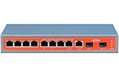 Switch PoE WITEK | 8GE+2SFP Full Gigabit 48V PoE Switch WITEK WI-PMS310GF