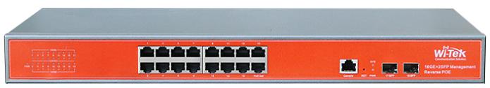 16GE+2SFP port Full Gigabit 24V PoE Switch WITEK WI-PMS318GF-24V