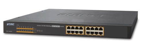 16-port 10/100/1000Mbps PoE Switch PLANET GSW-1600HP