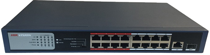 16-port 10/100Mbps PoE Switch HIKVISION DS-3E0318P-E/M