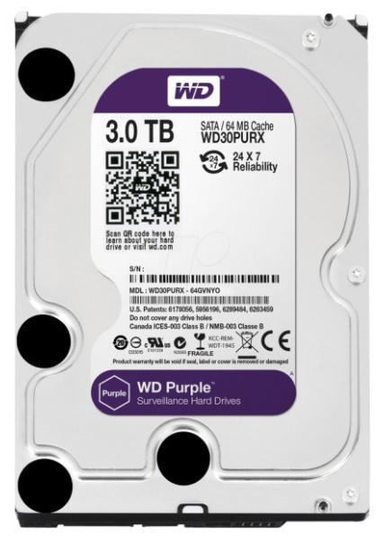 Ổ cứng chuyên dụng 3TB WESTERN PURPLE WD30PURX