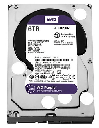 Ổ cứng chuyên dụng 6TB WESTERN PURPLE WD60PURZ