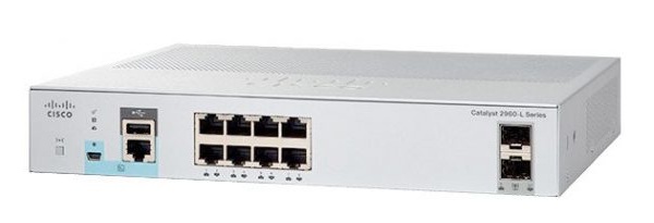 8-Port Gigabit Ethernet + 2 x Gigabit SFP Switch Cisco WS-C2960L-8TS-LL