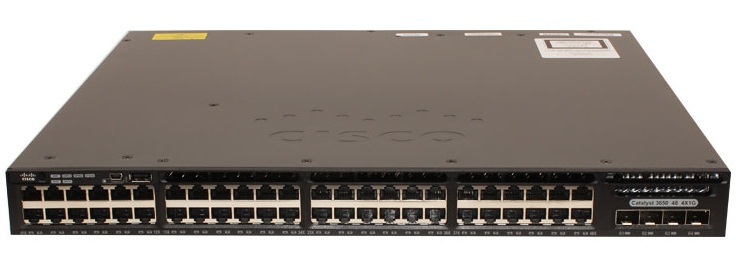 48-Port 10/100/1000Mbps + 4 x Gigabit SFP IP Base Switch Cisco WS-C3650-48TS-S