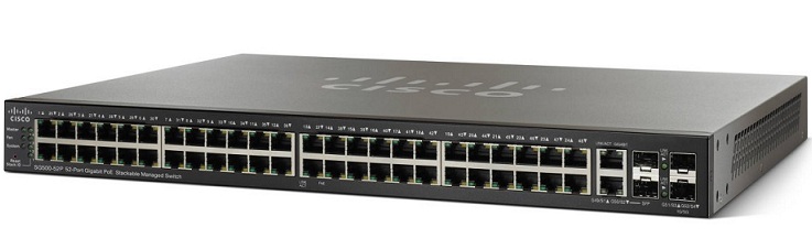 52-Port Gigabit PoE Stackable Managed Switch Cisco SG500-52P-K9-G5