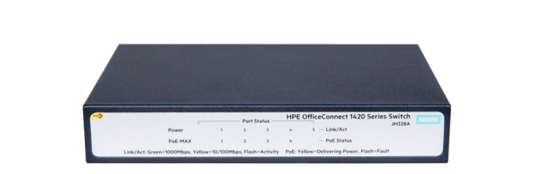 HP 1420 OfficeConnect 5-port Gigabit PoE+ Switch JH328A