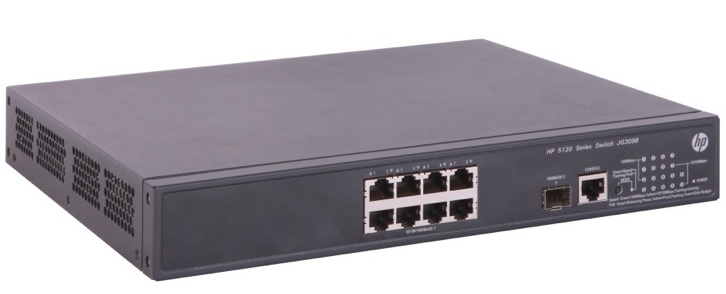 HP FlexNetwork 5120 8G PoE+ SI Switch JG309B