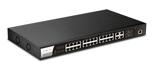 28-Port PoE L2 Managed Gigabit Switch DrayTek Vigor P2280