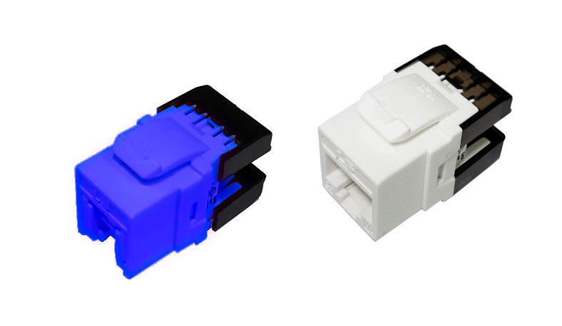 Modular Jack LS Unshieled Cat5e UTP ERD White/Blue (LS-MJ-UC5E-xx-ERD)