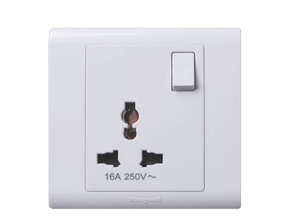 Ổ cắm đơn đa năng 3 chấu 16A có công tắc HONEYWELL R2835WHI