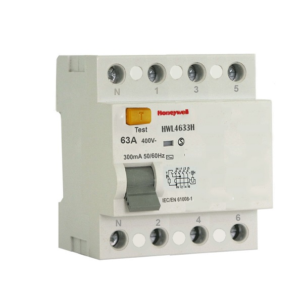 Cầu dao bảo vệ chống dòng rò RDC 4 cực HONEYWELL HWL4633H