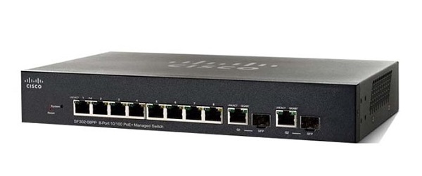 8 ports 10/100 PoE Managed Switch CISCO SF352-08P-K9-EU