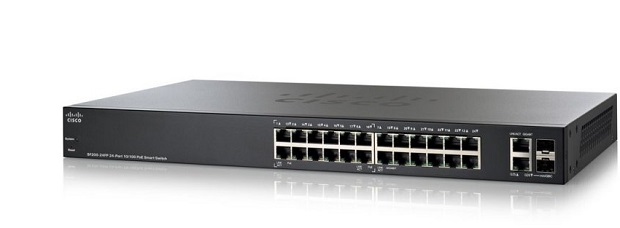 24-port 10/100 Full-PoE Smart Switch CISCO SF200-24FP-EU