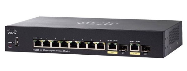 10-Port Gigabit Managed Switch CISCO SG350-10-K9-EU