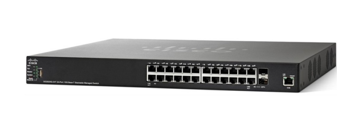 24-Port 10GBase-T Stackable Managed Switch CISCO SG350XG-24T-K9-EU