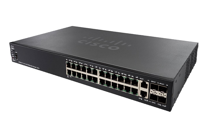 24-Port 10/100 Stackable Managed Switch CISCO SF550X-24-K9-EU