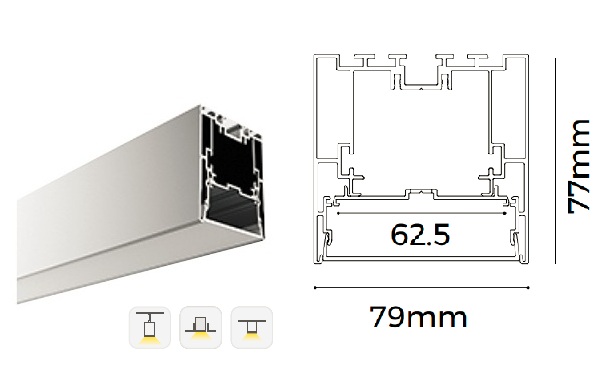 Thanh Profile VinaLED PFVL-7779S/PFVL-7779B