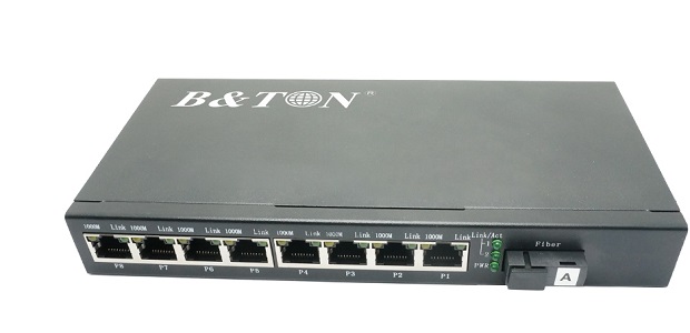 Chuyển đổi Quang-Điện Media Converter Unmanaged Fiber Switch BTON BT-918GS-20