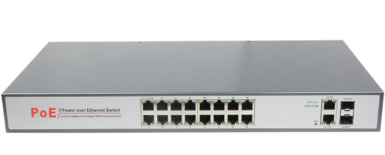 16-Port 10/100Mbps PoE Switch NETONE NO-AT-162F