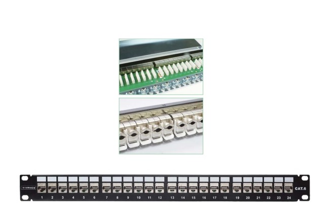 Patch panel 24-port Shielded VIVANCO CAT.6 (VCCPSF6241A)