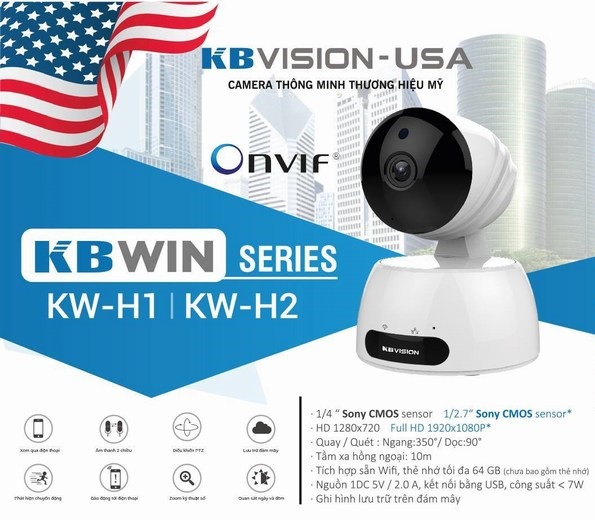 Camera IP hồng ngoại không dây 1.0 Megapixel KBVISION KBWIN KW-H1