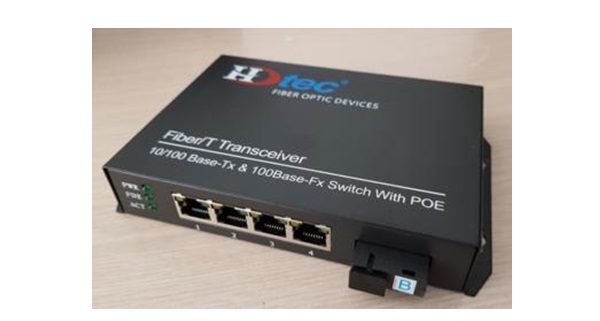 HDTEC Fiber Switch PoE 4 Port 100M