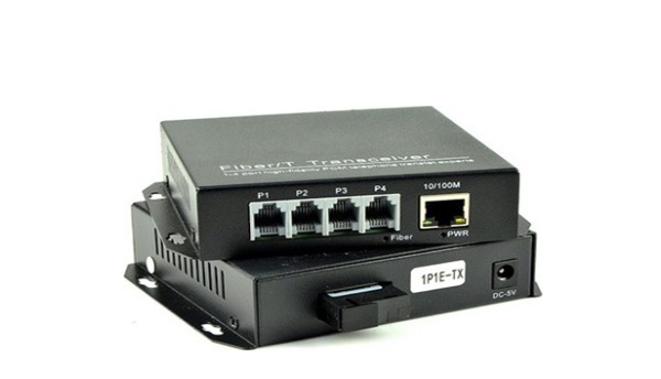 Bộ chuyển đổi quang sang RJ11/RJ12 HDTEC (4 port RJ11/RJ12 + 1 Port RJ45)