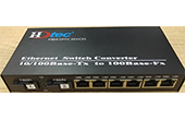 Media Converter HDTEC | HDTEC Ethernet Converter 2 cổng quang 6 cổng RJ45 100Mbps