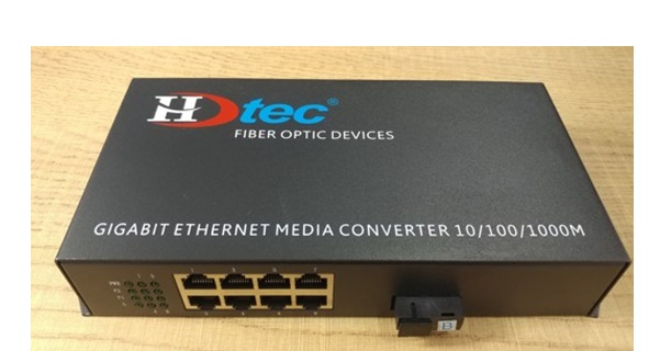 Converter Quang HDTEC Converter Quang 8 cổng RJ45 1G